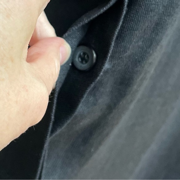 Coldwater Creek 100% Linen Full Button Down Shirt Dress In Black Sz L - Picture 6 of 14